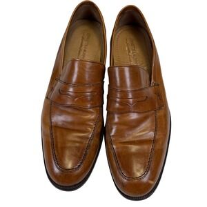 Johnston & Murphy‎ Mens Penny Loafer Leather Dress Shoes Cognac Size 8 M